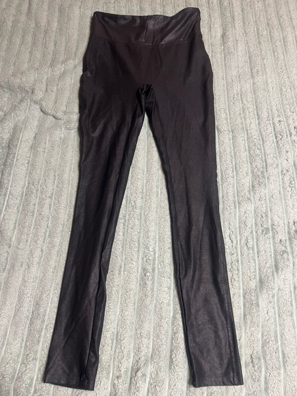 Serra Black High-Waist Faux Leather Leggings
